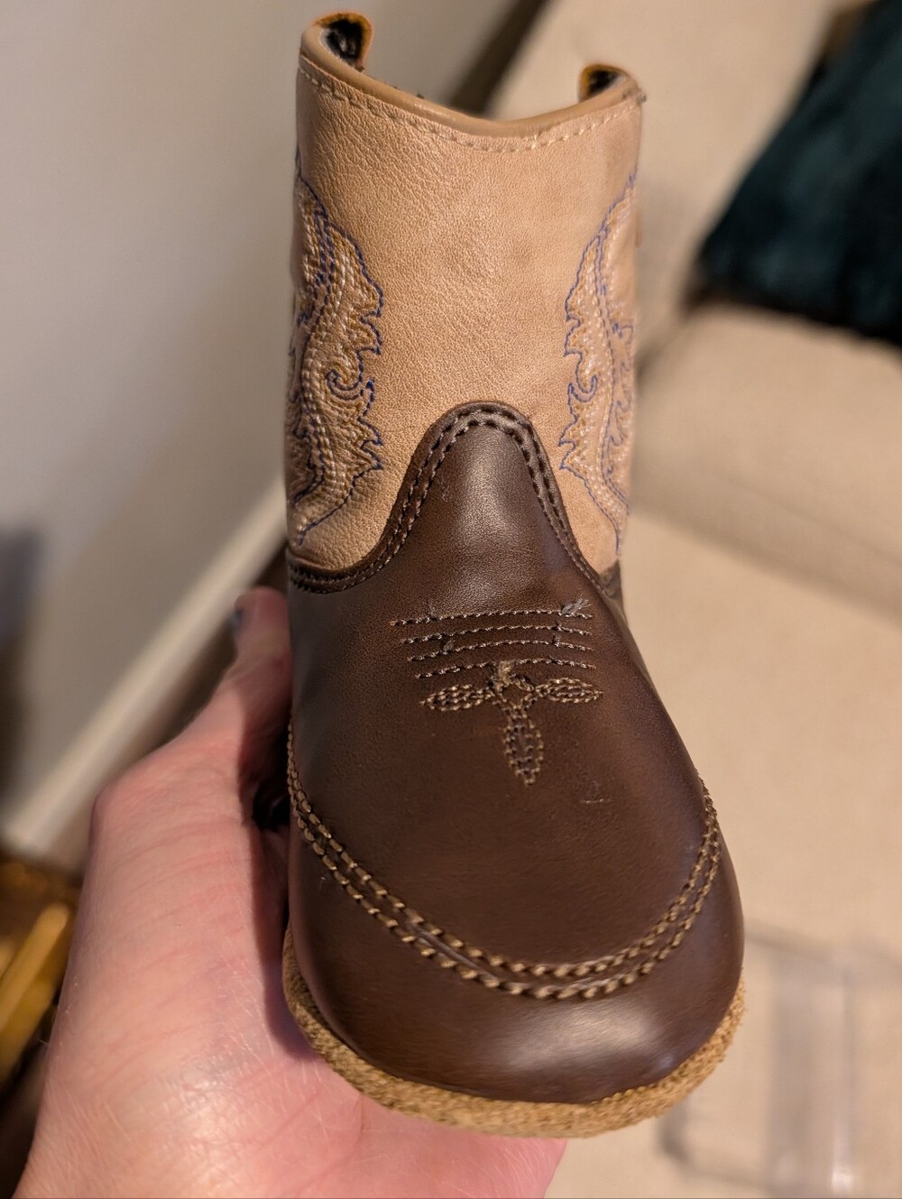 NWT Old West Poppets Brown/Tan Baby Boots
